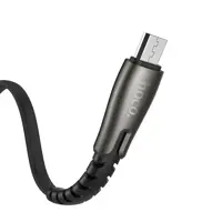 Кабель HOCO U58 Core USB to Micro data cable 2,4A 1.2m. Black), мініатюра зображення № 6