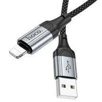 Кабель HOCO USB - Lightning X102, data, 2,4A, 1m чорний), мініатюра зображення № 7