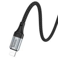 Кабель HOCO USB - Lightning X102, data, 2,4A, 1m чорний), мініатюра зображення № 8