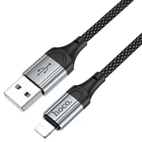 Кабель HOCO USB - Lightning X102, data, 2,4A, 1m чорний), мініатюра зображення № 9