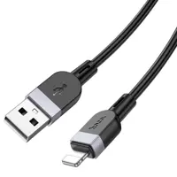 Кабель HOCO USB - Lightning X109, silicone 2,4A, 1м чорний), мініатюра зображення № 5