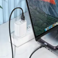 Кабель HOCO USB - Lightning X109, silicone 2,4A, 1м чорний), мініатюра зображення № 6