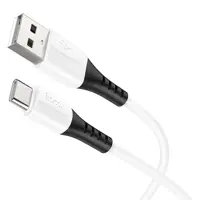 Кабель HOCO USB to Type-C X82 silicone data cable 3A 1m білий), мініатюра зображення № 5