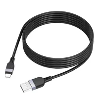 Кабель HOCO USB iPhone X109 silicone 2,4A 2m чорний), мініатюра зображення № 3