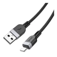 Кабель HOCO USB iPhone X109 silicone 2,4A 2m чорний), мініатюра зображення № 4