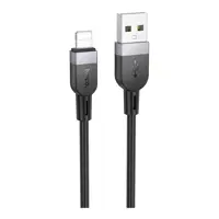 Кабель HOCO USB iPhone X109 silicone 2,4A 2m чорний), мініатюра зображення № 2
