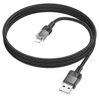 Кабель HOCO USB to Lightning U129 2,4A 1.2m чорний), мініатюра зображення № 5