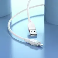 Кабель HOCO USB to Lightning X109 silicone 2,4A 1m білий), мініатюра зображення № 4