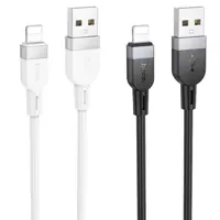 Кабель HOCO USB to Lightning X109 silicone 2,4A 1m білий), мініатюра зображення № 5