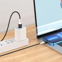 Кабель HOCO USB to Lightning X82 silicone data cable 2.4A 1m чорний), мініатюра зображення № 6