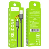 Кабель HOCO USB to Micro X101 silicone 3A 1m чорний), мініатюра зображення № 4