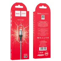 Кабель HOCO USB to Micro X50 data 2,4A 1m сірий), мініатюра зображення № 3
