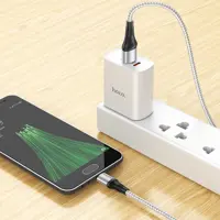 Кабель HOCO USB to Micro X50 data 2,4A 1m сірий), мініатюра зображення № 4