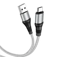 Кабель HOCO USB to Micro X50 data 2,4A 1m сірий), мініатюра зображення № 2
