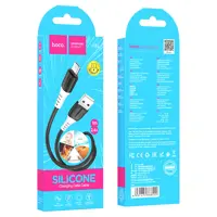 Кабель HOCO USB to Micro X82 silicone data cable 2.4A 1m Чорний), мініатюра зображення № 2
