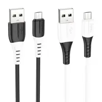 Кабель HOCO USB to Micro X82 silicone data cable 2.4A 1m Чорний), мініатюра зображення № 4