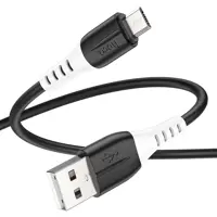 Кабель HOCO USB to Micro X82 silicone data cable 2.4A 1m Чорний), мініатюра зображення № 3