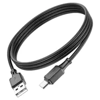 Кабель HOCO USB to Type-C X101 silicone 3A 1m чорний), мініатюра зображення № 6