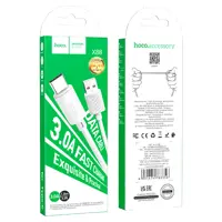 Кабель HOCO USB to Type-C X88 data 3A 1m білий), мініатюра зображення № 3