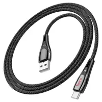 Кабель HOCO USB Type-C U133, data, 3A, 1.2м чорний), мініатюра зображення № 7