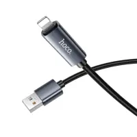 Кабель HOCO USB X112 USB to Lightning (з дисплеєм) 2.4A 1м чорний), мініатюра зображення № 3