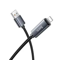 Кабель HOCO USB X112 USB to Lightning (з дисплеєм) 2.4A 1м чорний), мініатюра зображення № 5