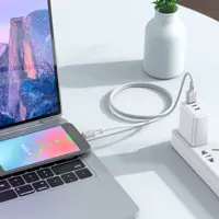 Кабель HOCO X101 USB to Micro silicone 2,4A 1m білий), мініатюра зображення № 5