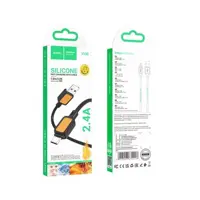 Кабель HOCO X108 USB to Micro silicone 3A 1м чорний), мініатюра зображення № 2