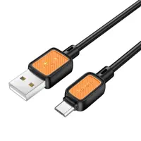 Кабель HOCO X108 USB to Micro silicone 3A 1м чорний), мініатюра зображення № 3