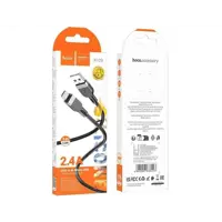 Кабель HOCO X109 Energy USB to Micro silicone 2,4A 1m чорний), мініатюра зображення № 2