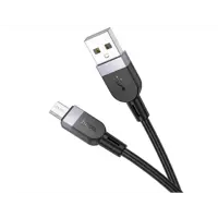 Кабель HOCO X109 Energy USB to Micro silicone 2,4A 1m чорний), мініатюра зображення № 3