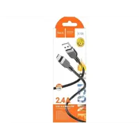 Кабель HOCO X109 Energy USB to Micro silicone 2,4A 1m чорний), мініатюра зображення № 4