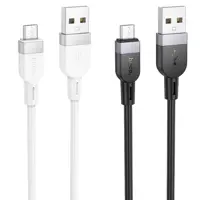 Кабель HOCO X109 USB to Micro silicone 2,4A 1m White), мініатюра зображення № 4