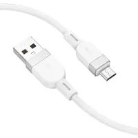 Кабель HOCO X109 USB to Micro silicone 2,4A 1m White), мініатюра зображення № 5