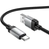 Кабель HOCO X117 USB to Type-C 3A 1m, Led індикатор, чорний), мініатюра зображення № 5
