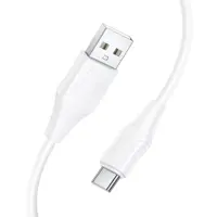 Кабель HOCO X124 USB to Type-C silicone 3A 1m білий), мініатюра зображення № 4