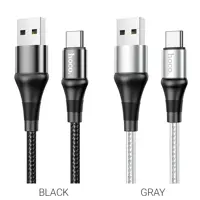 Кабель HOCO X50 USB to Type-C data 3A 1m Grey), мініатюра зображення № 4