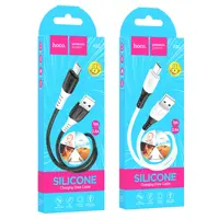 Кабель HOCO X82 USB to Micro X82 silicone data cable 3A 1m білий), мініатюра зображення № 2