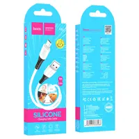 Кабель HOCO X82 USB to Micro X82 silicone data cable 3A 1m білий), мініатюра зображення № 3