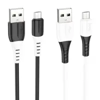 Кабель HOCO X82 USB to Micro X82 silicone data cable 3A 1m білий), мініатюра зображення № 4