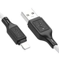 Кабель HOCO X90 Cool USB to Lightning data cable 2,4A 1m білий), мініатюра зображення № 4