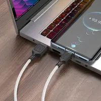 Кабель HOCO X90 USB to Type-C silicone 3A 1m White), мініатюра зображення № 4