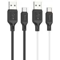 Кабель HOCO X90 USB to Type-C silicone 3A 1m White), мініатюра зображення № 5