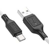 Кабель HOCO X90 USB to Type-C silicone 3A 1m White), мініатюра зображення № 6