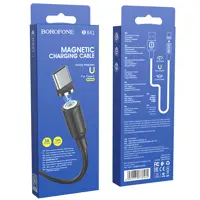 Кабель магнітний BOROFONE BX41 Amiable USB to Type-C 2.4A 1.2m black), мініатюра зображення № 3