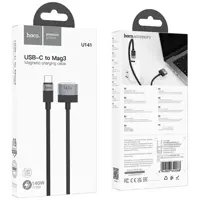Кабель магнітний HOCO Type-C to MagSafe 3 U141 PD140W 1.8 м Black, для MacBook), мініатюра зображення № 3