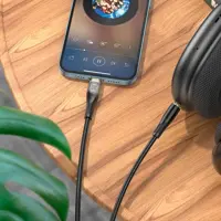 кабель НОСО UPA25 Lightning to AUX Jack Digital audio conversion 1м Black), мініатюра зображення № 3