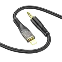 кабель НОСО UPA25 Lightning to AUX Jack Digital audio conversion 1м Black), мініатюра зображення № 5