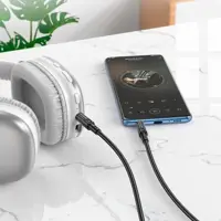 Кабель HОСО UPA27 AUX jack-jack 1.2m чорний), мініатюра зображення № 4