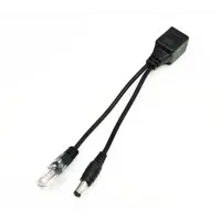 Кабель PoE Splitter Ethernet 10/100Mbps вхід 12 В (пара штекер +гніздо для живлення 5,5)), мініатюра зображення № 2